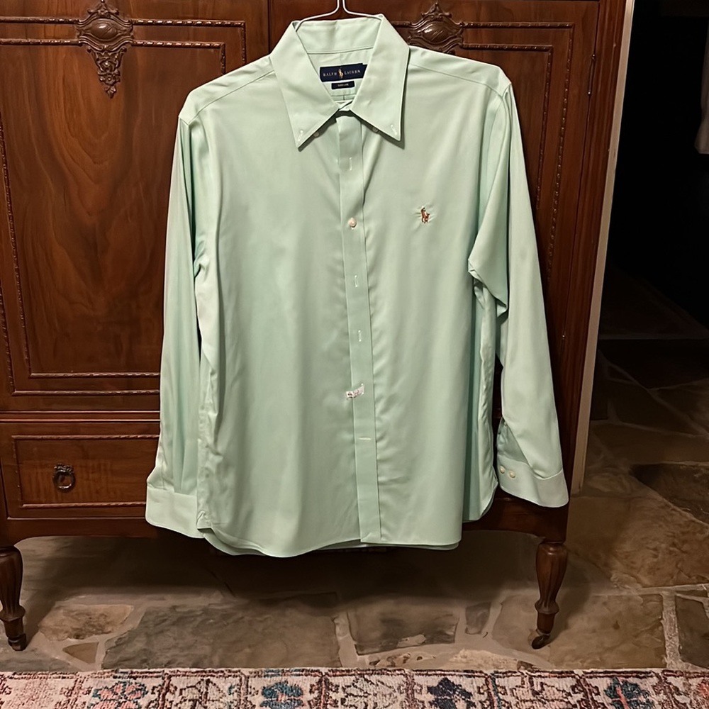 Mint Green Button Down L - image 5